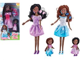 48 Wholesale Beauty Mom & Kid Doll Set