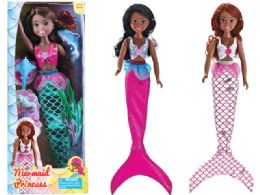 18 Wholesale Beauty Jumbo Mermaid Doll Play Set