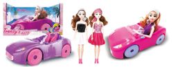 12 Wholesale Beauty Doll & Convertible Car Play Set