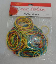 24 Pieces 100g Colored Rubber Bands - Office Supplies