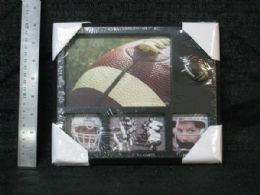 48 Pieces Pl. Frame 4 Section Football - Picture Frames