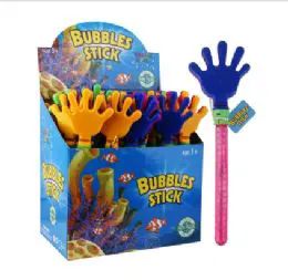 48 Bulk Water World Bubble Stick 12.9in Hand Display
