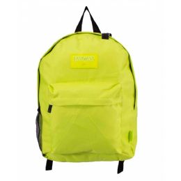 24 Wholesale Kids Classic Padded Backpacks In Lime