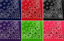 Assorted Cotton Bandana Mixed Prints, Mixed Colors