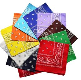 Assorted Cotton Paisley Bandana Mixed Prints, Mixed Colors Bulk Bandannas