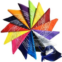 24 Pieces Assorted Cotton Bandana Mixed Prints, Mixed Colors Mix Styles Bulk Bandannas - Hygiene Gear