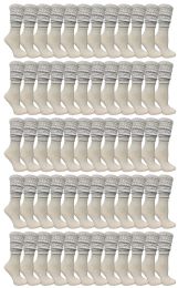 60 Pairs Yacht & Smith Women's Slouch Socks Size 9-11 Solid White Color Boot Socks	 - Womens Crew Sock