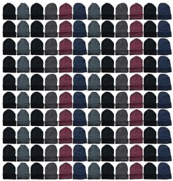 Yacht & Smith Unisex Assorted Dark Colors Adult Winter Beanies