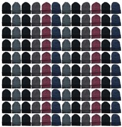 240 Wholesale Yacht & Smith Unisex Assorted Dark Colors Adult Winter Beanies