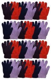 24 Pairs Yacht & Smtih Womens Assorted Colors Warm Fuzzy Gloves - Fuzzy Gloves