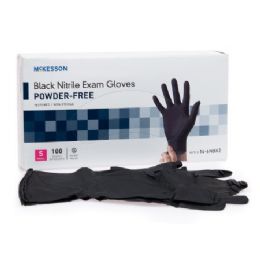 1000 Pieces Black Nitrile Exam Gloves Textured Non Sterile Size Small - PPE Gloves