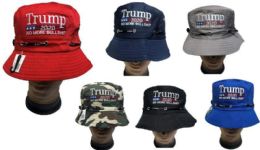 36 Bulk Trump Bucket Hat No More Bullshit