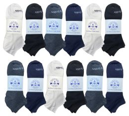 48 of Yacht & Smith Men's Assorted Colored No Show Ankle Socks Size 10-13