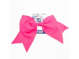 144 Wholesale Create Out Loud Large Pink Hair Bow