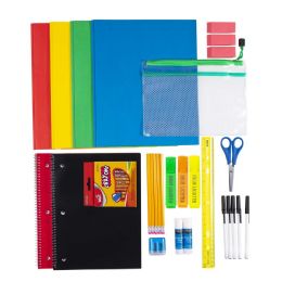 12 Wholesale 43 Piece Kids Bulk School Supply Kits