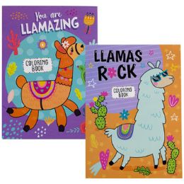 24 Wholesale Coloring Book Llama 80 pg