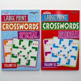 72 Wholesale Puzzle Books Large Print Pocket Size 2 Asst Word Finds &crossword In Floor Display