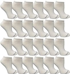 24 Pairs Yacht & Smith Women's White No Show Ankle Socks Size 9-11 - Womens Ankle Sock
