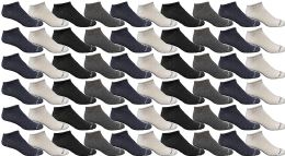72 Bulk Yacht & Smith Wholesale Men's Cotton Shoe Liner Training Socks Size 10-13 (assorted, 72)
