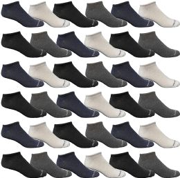 36 Wholesale Yacht & Smith Wholesale Men's Cotton Shoe Liner Training Socks Size 10-13 (assorted, 36)