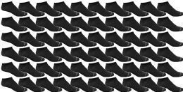 60 Pairs Yacht & Smith Mens 97% Cotton Light Weight No Show Ankle Socks Solid Black - Mens Ankle Sock