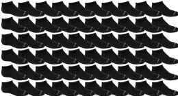 60 Wholesale Yacht & Smith Unisex 97% Cotton Shoe Liner Training Socks Size 6-8, No Show Thin Low Cut Sport Ankle Socks Black