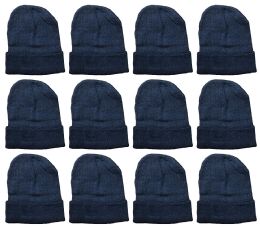 Yacht & Smith Unisex Black Adult Winter Beanies