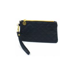 120 Wholesale Small Quilted Clutch Wristlet Black
