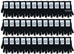 36 Pairs Yacht & Smith Unisex Black Magic Gloves - Winter Gloves