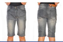 12 Wholesale Mega Club Fashion Denim Shorts Solid Color In Assorted Sizes