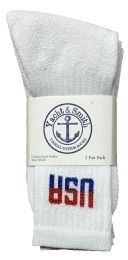 Yacht & Smith King Size Men's Cotton Terry Cushion Athletic Crew Socks Usa Size 13-16