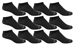12 Pairs Yacht & Smith Kids Light Weight No Show Breathable Ankle Socks Solid Black - Girls Ankle Sock