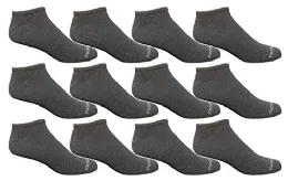 12 Pairs Yacht & Smith Kids Light Weight No Show Breathable Ankle Socks Solid Gray - Girls Ankle Sock