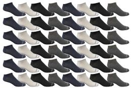48 Pairs Yacht & Smith Kids Light Weight No Show Breathable Ankle Socks, Assorted 4 Colors - Girls Ankle Sock