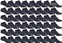 48 Pairs Yacht & Smith Womens Light Weight No Show Low Cut Breathable Ankle Socks Solid Navy - Womens Ankle Sock