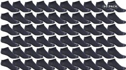 60 Pairs Yacht & Smith Women's Navy No Show Ankle Socks Size 9-11 - Womens Ankle Sock