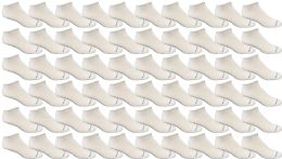 120 Wholesale Yacht & Smith Women's Light Weight No Show Low Cut Ankle Socks Solid White