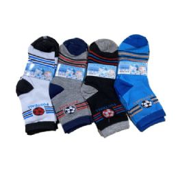 144 Pairs Boys Quarter Socks Sports - Boys Ankle Sock