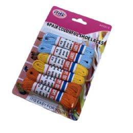 36 of Six Pair Colorful Shoe Lace Flat