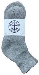 240 Pairs Yacht & Smith Women's Cotton Ankle Socks Gray Size 9-11 Bulk Pack - Women's Socks for Homeless and Charity