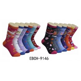 360 Wholesale Ladies Zodiac Crew Socks Size 9-11