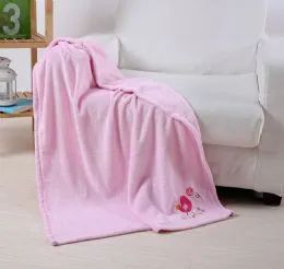 36 Wholesale Embriodery Baby Blanket In Pink
