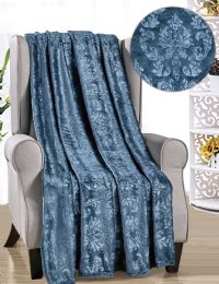 12 Pieces Versaille Collection Assorted Throws - Fleece & Sherpa Blankets