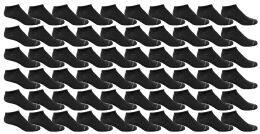 60 Pairs Yacht & Smith Men's Light Weight Breathable No Show Loafer Ankle Socks Solid Black - Mens Ankle Sock