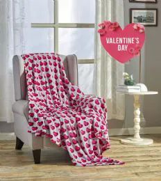 24 Pieces Julliete 50 X 60 Valentine Throw - Micro Plush Blankets
