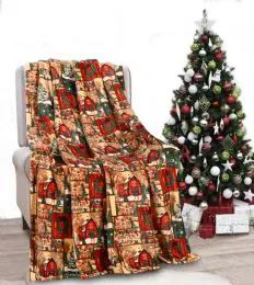 24 Pieces Holiday Barn Holiday Throw Design Micro Plush Throw Blanket 50x60 Multicolor - Micro Plush Blankets