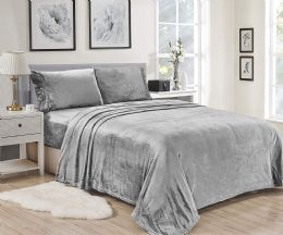 12 Bulk Lavana Soft Brushed Microplush Bed Sheet Set King Size Assorted Color