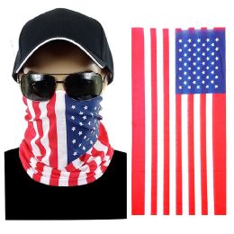 20 Units of Usa Flag Multi Function Seamless Tube Bandana - Face Mask