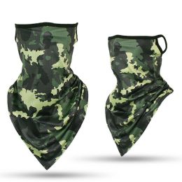 24 Wholesale Camouflage Print Triangle Face Shield