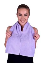 6 Wholesale Towel Lavender Terry Cotton Gym And Fitness Towel 6 Pack